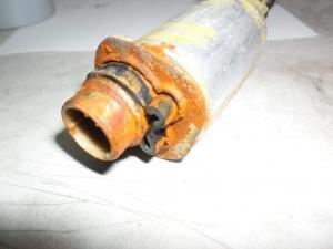 An internally seized fuel pump caused by rust and sludge