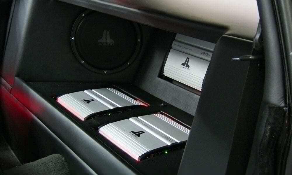 Subwoofer Sound System Installed In Place of Rear Seats XJS Coupe